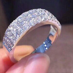 💥Dainty CZ Trendy Fashion Eternity Wedding/Engagement Ring for Women, K957